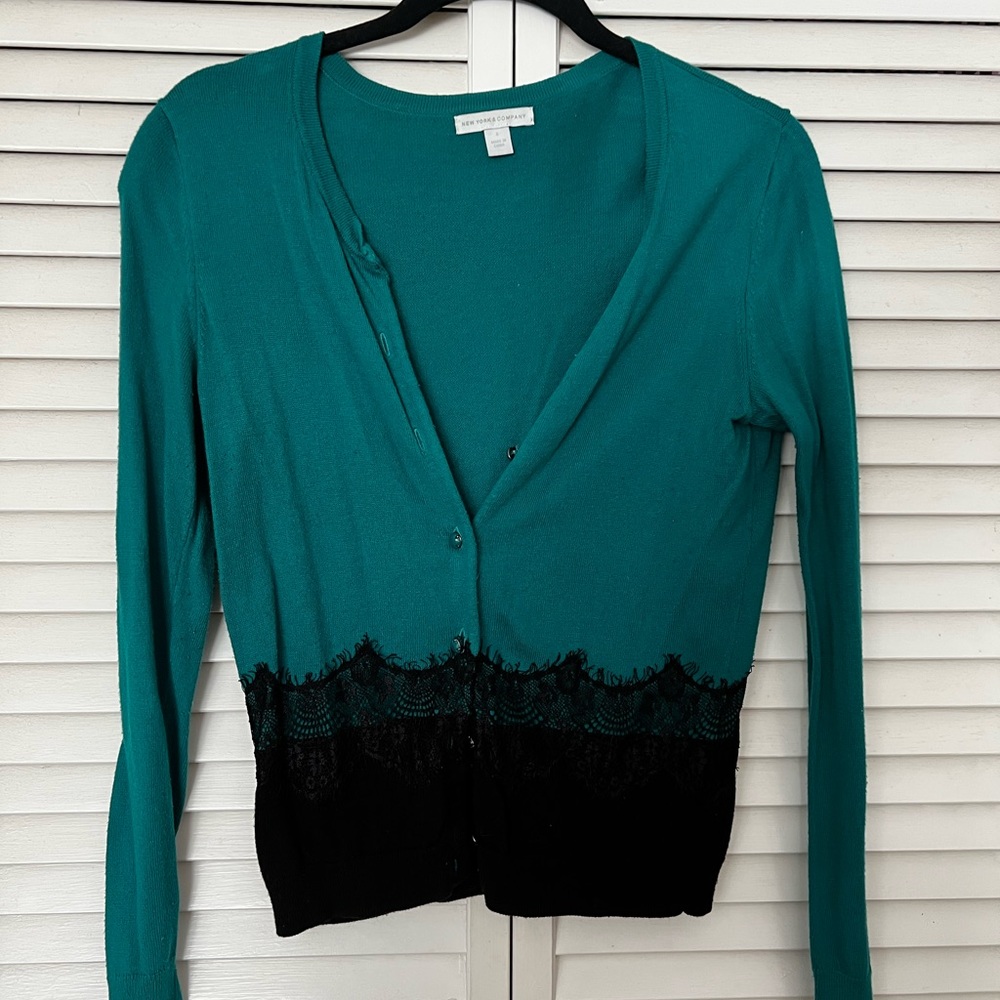 Teal New York & Company Cardigan